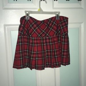Red and black skirt